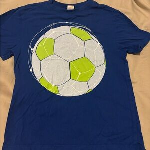 Gymboree Royal Blue Tee with Soccer Graphic